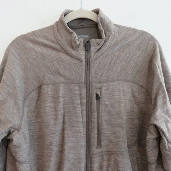ICEBREAKER | RealFLEECE® Sierra Merino Wool Zip Up Jacket Sweater Oatmeal Sz M - Picture 3 of 16